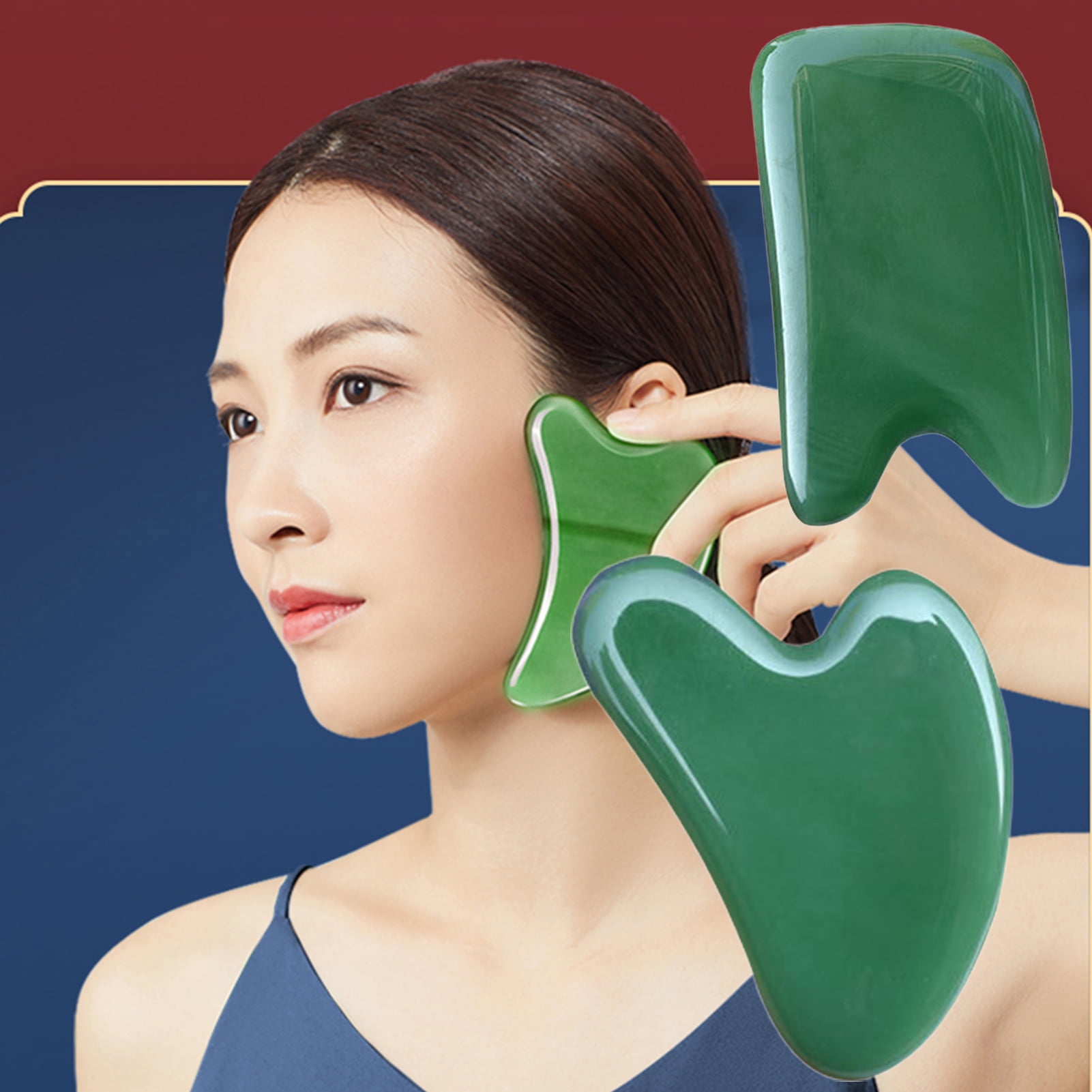 qianli Guasha Board Multiple Shapes Body Massage Synthetic Face Skin