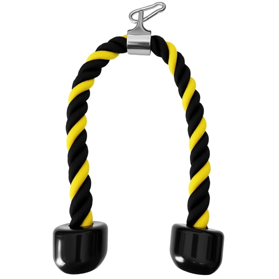 qibylift 27 Inch Nylon Tricep Rope Cable Machine Attachment with Rubber End Caps