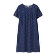 thumbnail image 1 of qinhaie 2025 Clearance Women's Cotton Nightgown Women Nightgowns Elderly Sleepwear Plus Size Dress Navy,One Size, 1 of 3