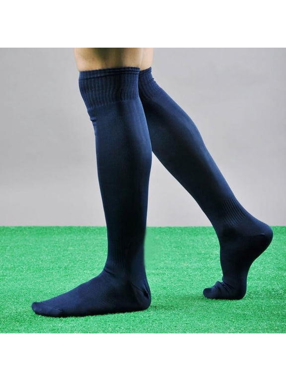 qinhaie Baseball Softball Over the Knee Socks & Baseball Socks – Knee High Socks Long Boot, Women's Long Socks, Women Casual Crew Socks, Dark blue