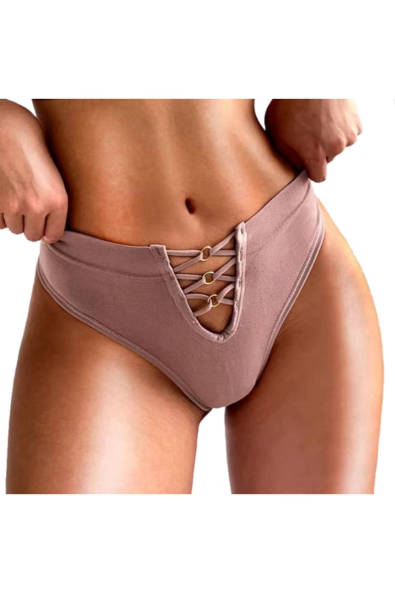 Cotton Thongs for Women T Back Gstring Underwear Seamless Panties Rose Gold Seamless High-Elasticity Comfortable Mid-Waist Women's Cut-Out Fishing Net Women's Sports and Fitness Underwear Xl