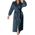 thumbnail image 1 of WCJM Fleece Robe Women Ladies' Flannel Plush Heart Shaped Bathrobe with Pockets and Belted Bathrobe Long Style Women Robes, 1 of 4