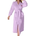 thumbnail image 1 of WCJM Robe Women Ladies' Flannel Plush Heart Shaped Bathrobe with Pockets and Belted Bathrobe Long Style Women Robes, 1 of 4