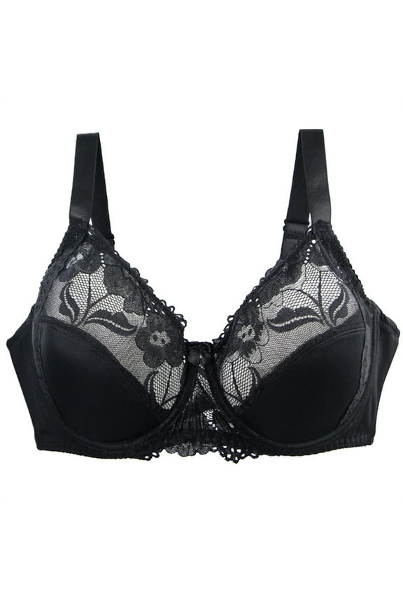 No Show Ladies Thong Widened Side Breasts Plus-Size Lace Braare Specially Designed for Curvaceous Figures Breathable and Won'T Make Your Chest Feel Stuffy Both and Comfortable