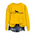 thumbnail image 1 of WCJM Valentine Hoodie for Women Horse Sweatshirt for Women Cute Heartbeat Shirts Long Sleeve Crew Neck Pullover Topss Horse Lover Gifts Women's Hoodless Sweatshirt, 1 of 4