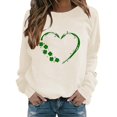 thumbnail image 1 of WCJM Valentine Hoodie Women Women's Fashionable Round Neck Casual Print Long Sleeve Tops Sweatshirt Women's Hoodless Sweatshirt, 1 of 4