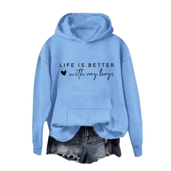 WCJM Winter Hoodies for Women Life is Better with MyHoodie Life is Better with MySweatshirt Adult Hoodie Women's Hoodies & Sweatshirts