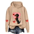 thumbnail image 1 of WCJM Women's Hoodies & Sweatshirts Women's Valentine's Day Cute Dog Print Hoodie Sweatshirt Long Sleeve Workout Outfits 2026 Valentine Hoodie Womens, 1 of 4