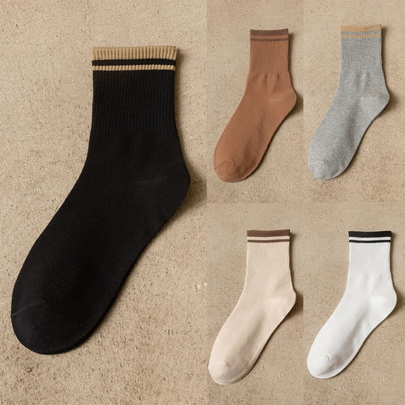 qinhaie Women's & Men's All Cotton Long Tube Socks – College Style Student Couple Socks, Women Socks, Men Socks, Cute Crew Socks for Women, Black