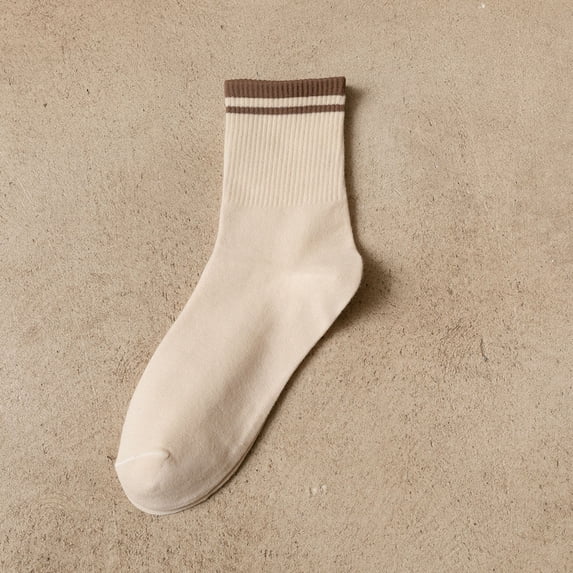 qinhaie Women's & Men's All Cotton Long Tube Socks – College Style Student Couple Socks, Women Socks, Men Socks, Cute Crew Socks for Women, Khaki