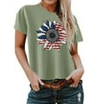 thumbnail image 1 of qipepei 4th of July Clothes for Women American Flag Patriotic T-Shirts Women's Summer Casual Loose Fitting Independent Day Printed Round Neck Short Sleeved Women's Top, 1 of 3
