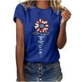 thumbnail image 1 of qipepei American Flag Shirt for Women 4th of July Outfits Patriotic T-Shirts Women's Independence Day Short Sleeve Printed Casual Tops Short Sleeve Crewneck Tops Shirt, 1 of 5