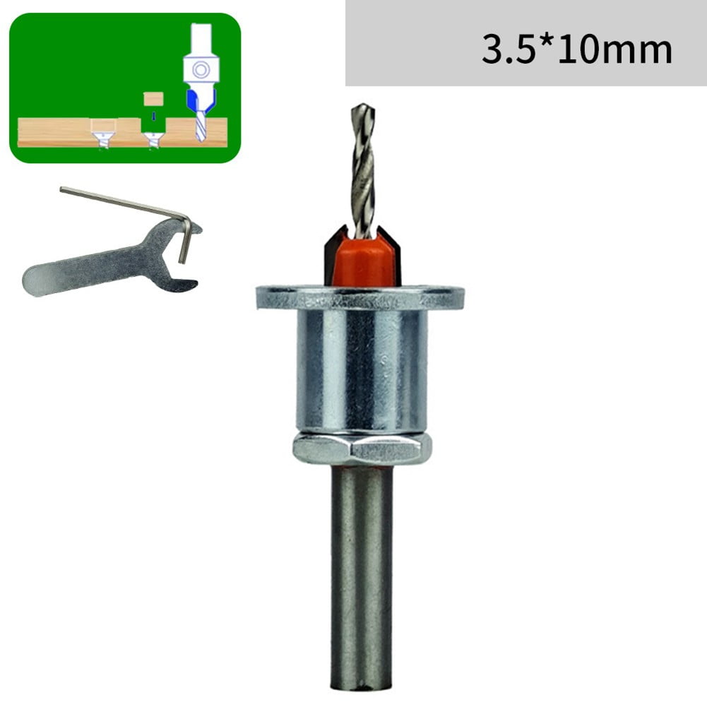 qiya 10mm Shank Drill Bit Core Limiter Countersink Drills Router Bit