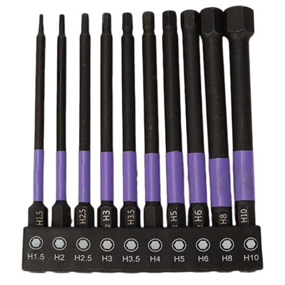 qiya 10pcs Screwdriver Bit set for Impact Wrench 1/4in Hex Magnetism with Storage