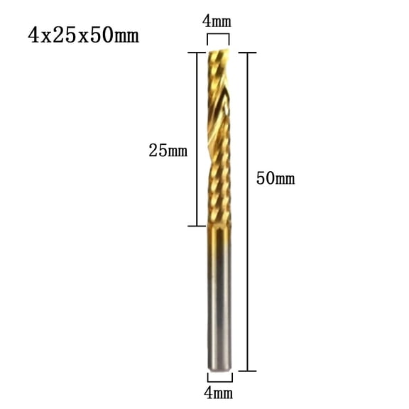 qiya 1Pc Milling Cutter Hard Alloy Spiral Milling Cutter For CNC Engraving Acrylic Plywood Trimming Woodworking Tools