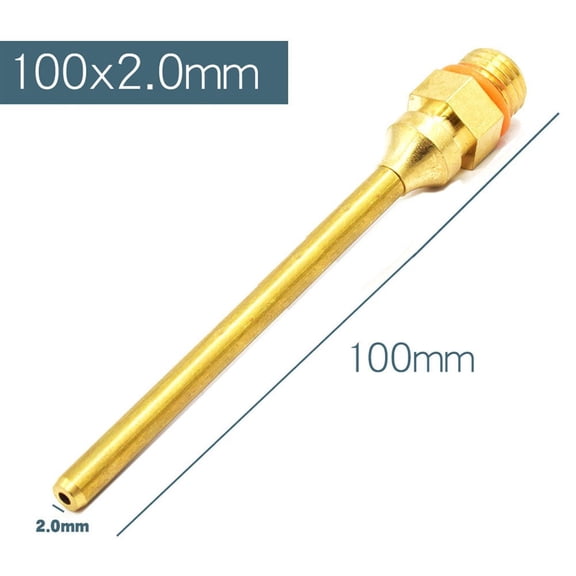 qiya 1pc Hot Glue Fine Nozzle Small-bore Diameter Nozzle Craft Copper Long Tube Nozzles Sprayers Copper Nozzle For Glue Access