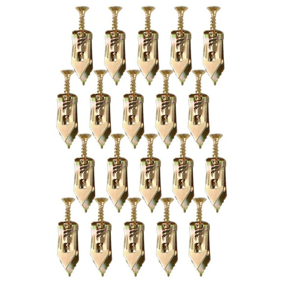 qiya 20PCS Expansion Screw Self Drilling Drywall Screws Gypsum Board Wall Anchor