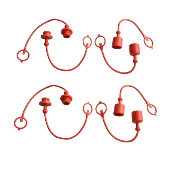 qiya 4Sets OF SO7241A Hydraulic Coupling Dust Cover RED Rubber Male&Female Covers