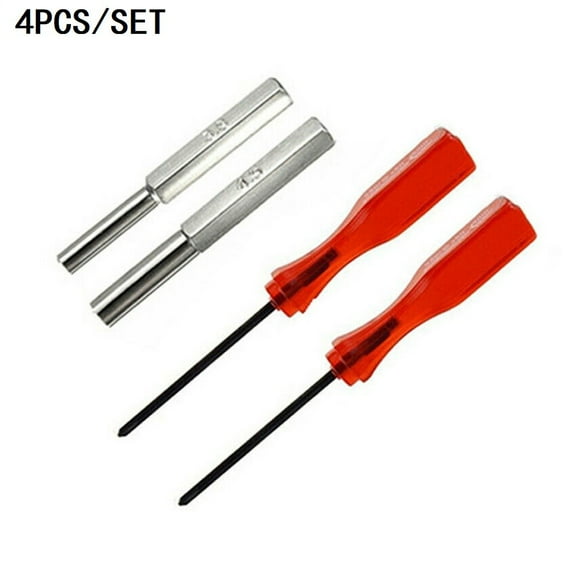 qiya 4pcs/set 3.8mm/4.5mm Security Screwdriver Bit Tool + Y Screw Driver For NES SNES N64 GameBoy GameCube Repairing Hand Tools