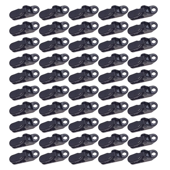 qiya 50pcs Tent Tarp Clips Tarp Clips Clamps Tarp Holder Clips Awning Tarpaulin Clips