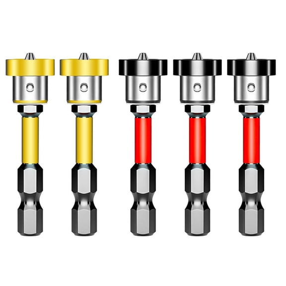 qiya 5Pcs Magnetic Plasterboard Positioning Screwdriver Bits Hand Electric Drill Bit