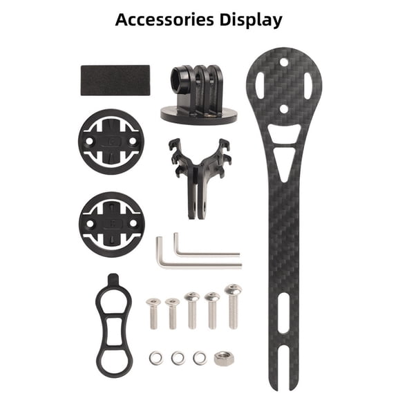 qiya Bike Computer Mount Carbon Fiber Extension Light Holder for Garmin for Bryton