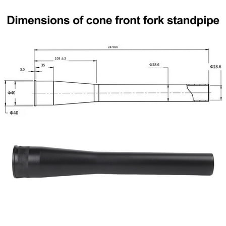 qiya Bike Fork Steerer - 247mm Alloy Replacement for MTB/Road