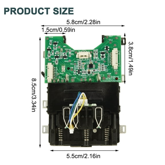 qiya DCB609 Li-ion Battery Charging Protection Circuit Board With 2 Cables For 20V 60V FlexVolt Lithium Battery Power Tool Accessory