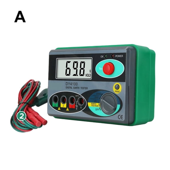 qiya DY4100 Digital Earth Ground Resistance Meter Meg-ohmmeter Ohm Resistance Tester