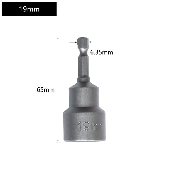 qiya Hex Socket Sleeve Nozzles Wind Batch Sleeve Magnetic Nut Driver Drill Bit Socket Wrench Extension Sleeve Repairing Tool