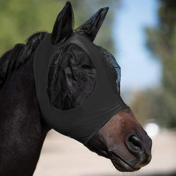 qiya Horse Fly Mesh Guard with Ears Comfort Elasticity Soft Sun