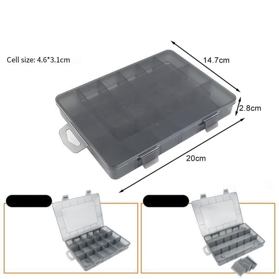 qiya Plastic Tool Parts Box Storage Screw Box Electronic Component Drill Bit Grid Box