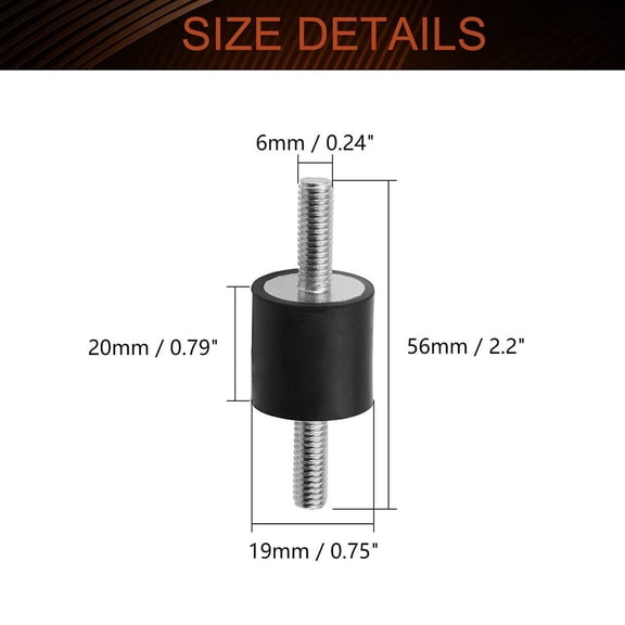 qiya Rubber Vibration Isolator Mount Male Anti Shock Damper M3 M5 M6 Car Bobbin Isolator Damperm For Gasoline Generators Accessories