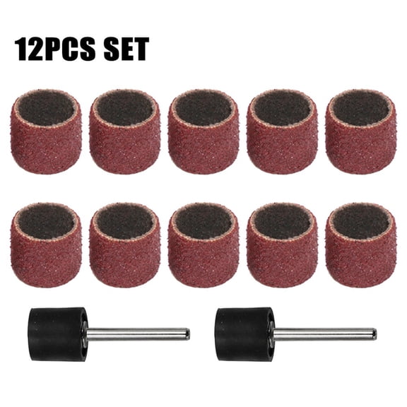 qiya Sanding Drum Set With 2pcs Rod Abrasive Rotary Tool Kit Sanding Drum Grinding Head Abrasive Tools Accessories