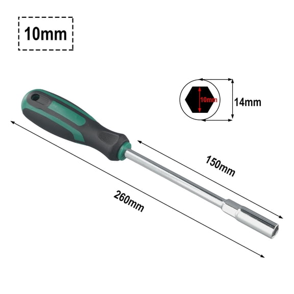 qiya Screwdriver Socket Wrench Hex Screwdriver Hexagonal Nut Key Extend Driver 5-14mm