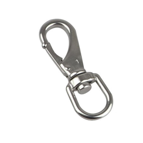 qiya Stainless Steel Swivel Eye Bolt Snap Spring Hook for Scuba Diving Pet leash Flag