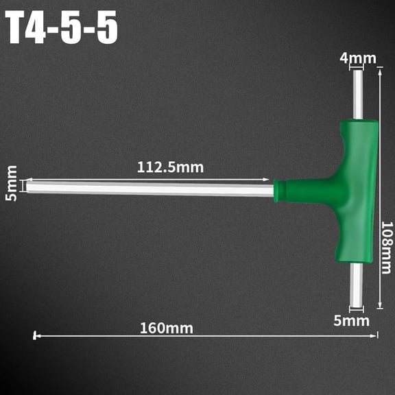 qiya T-shaped hexagonal wrench plastic handle flat head plum head wrench repair tool