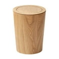thumbnail image 1 of qkdmdw 2024 New Round Wood Trash Can with Lid, Japanese-Style Natural Wood Garbage Recycling Bin, Wood Waste Bin with Swing Lid, for Bathrooms, Powder Room, Kitchen, Home Office, 1 of 3