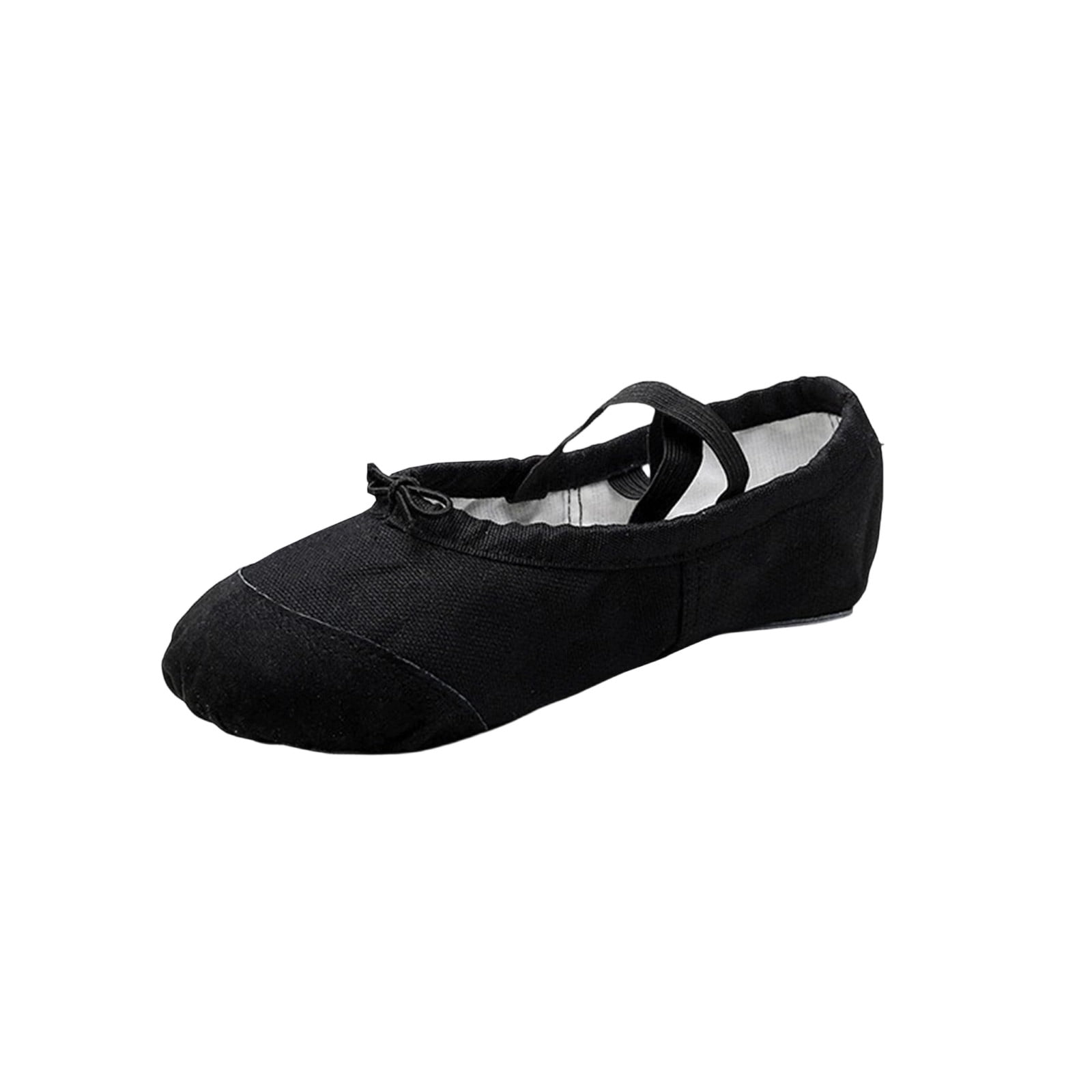qkdmdw Black Women'S Ballet Dance Shoes Canvas Soft Sole Comfortable ...