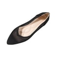 thumbnail image 1 of qkdmdw Black Women'S Casual Breathable Mesh Pointed Toe Closed Toe Slip-On Flat Shoes For Spring Summer Outdoor Indoor Wear Lightweight Comfortable, 1 of 9