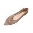 thumbnail image 1 of qkdmdw Brown Women'S Casual Breathable Mesh Pointed Toe Closed Toe Slip-On Flat Shoes For Spring Summer Outdoor Indoor Wear Lightweight Comfortable, 1 of 9