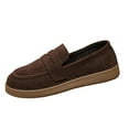 thumbnail image 1 of qkdmdw Brown Women'S Loafers Flat Shoes Fashionable Casual Comfortable Solid Color Slip On Outdoor Indoor Daily Wear For Spring Summer, 1 of 8