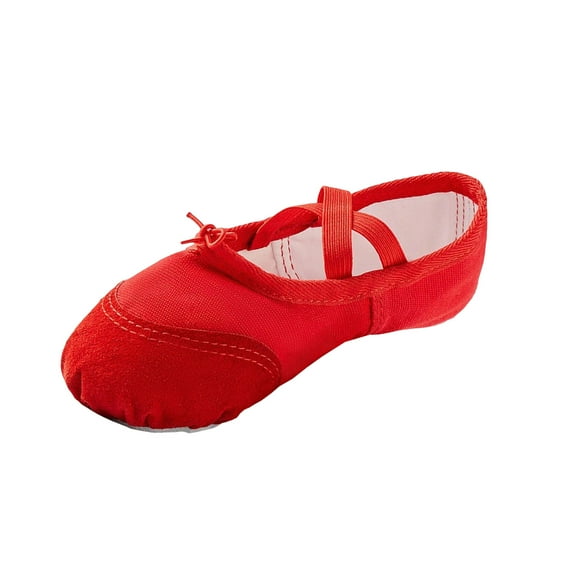 qkdmdw Red Women'S Ballet Dance Shoes Canvas Soft Sole Comfortable Versatile Practice Dance Sneakers For Girls Women Plus Size Fall Winter