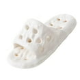 thumbnail image 1 of qkdmdw White Women'S Summer Slippers Eva Lightweight Quick-Dry Anti-Slip Bathroom Sandals With Heel Height Approx 0.8In For Indoor Outdoor, 1 of 5
