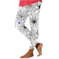 thumbnail image 1 of qkdmdw Women's Halloween Pumpkin Print Leggings Plus Size Ankle Length Tights Funny Stylish Stretch Yoga Pants, 1 of 6