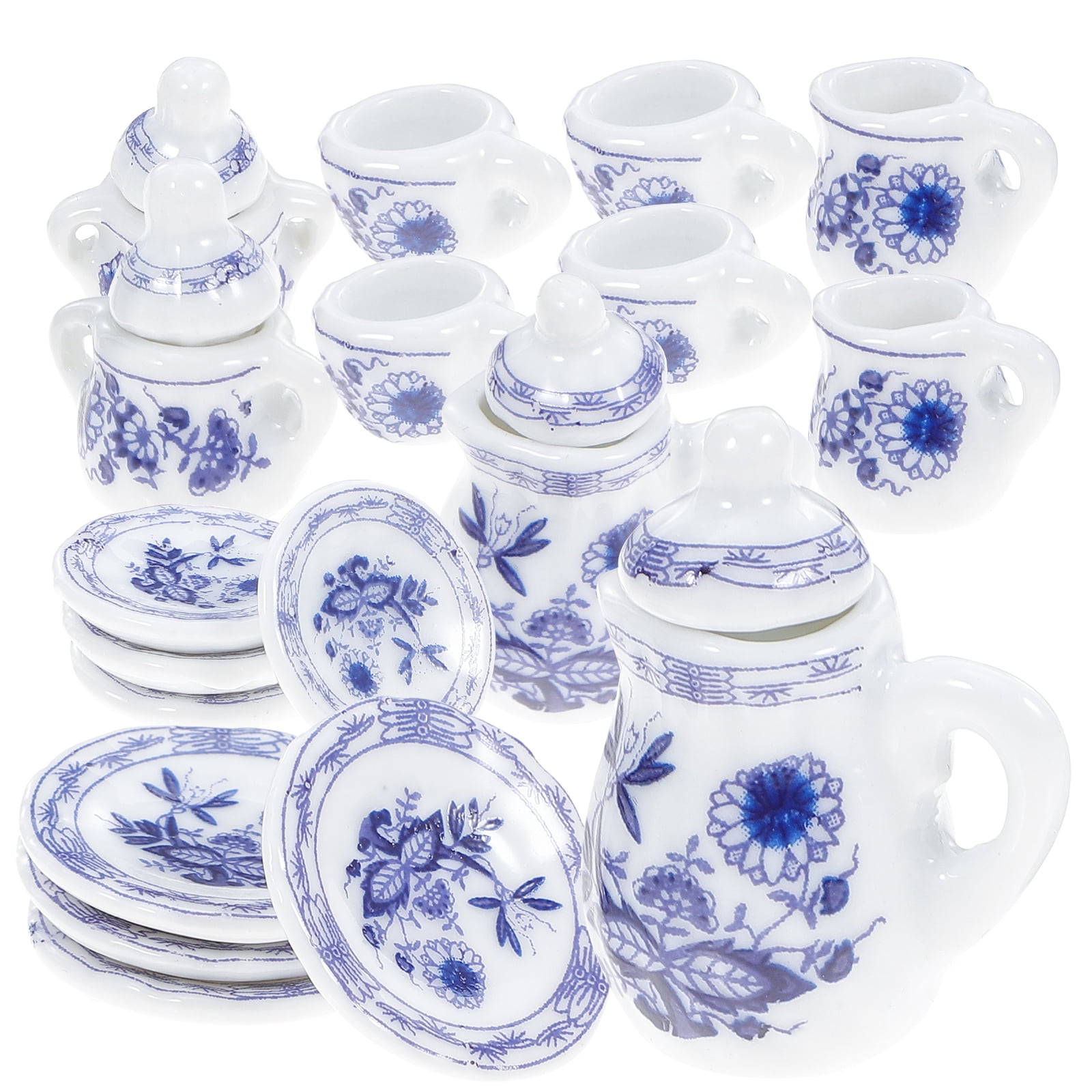 qnmw Mini Ceramic Tea Set for Kids, Assorted Colors, Play Tea Sets and Dishes