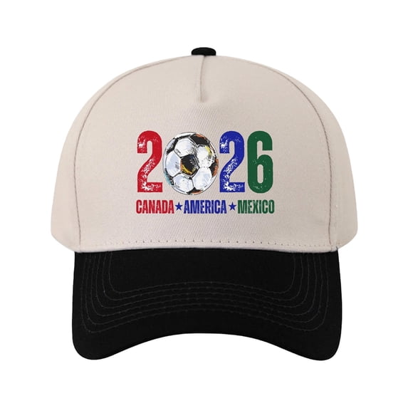 qolami Cup 26 Hat, USA Canada Mexico 2026 World Soccer Cap, Host Country Soccer Football Cap, Cotton Baseball Hat for Men Women