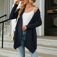 thumbnail image 1 of qolati 2023 Fall Cardigan for Women Trendy Solid Color Cable Knit Open Front Cardigans Jackets Lightweight Casual Loose Flowy Sweater Outwear, 1 of 7