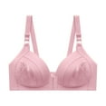 thumbnail image 1 of qolati 2024 Front Closure Sports Bras Women Comfortable Floral Print Front Buckle Plus Size Wireless Gathered Bra Breathable Convenient Seamless Everyday Sleep Bras, 1 of 5