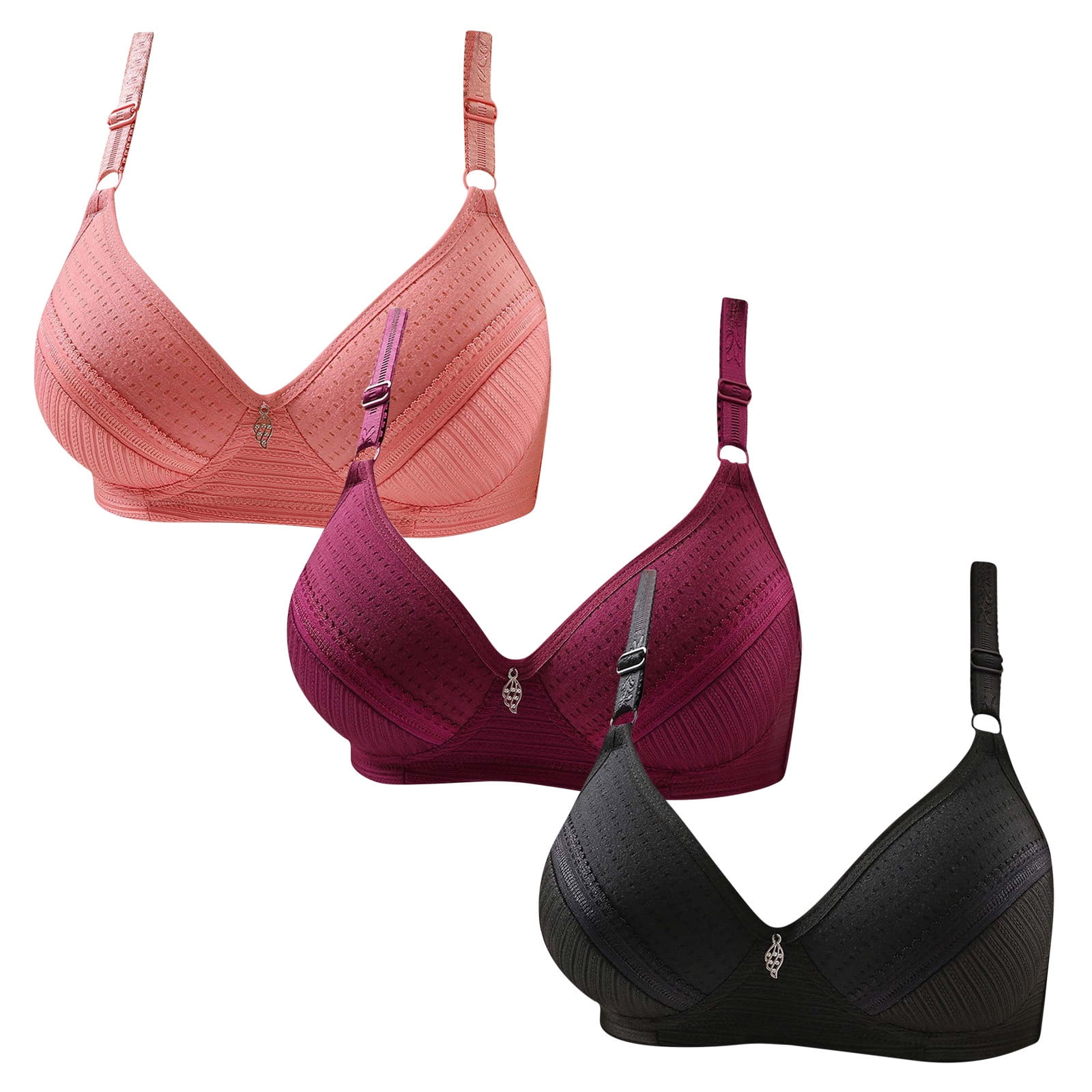 COMFELIE Seamless Wireless Bra – Super Comfy No-Wire Everyday Bra With V-Neck & Adjustable Straps For Full Coverage
